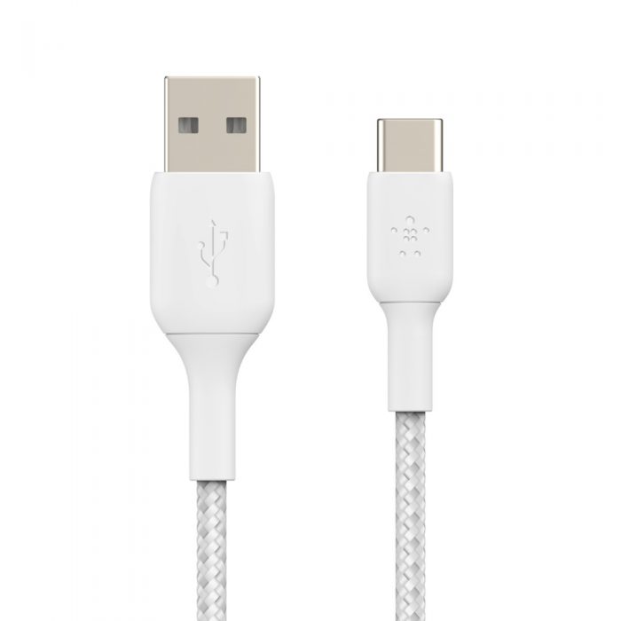 USB-A to USB-C Cable_Braided, 3M, White USB-A to USB-C Cable_Braided, 3M, White