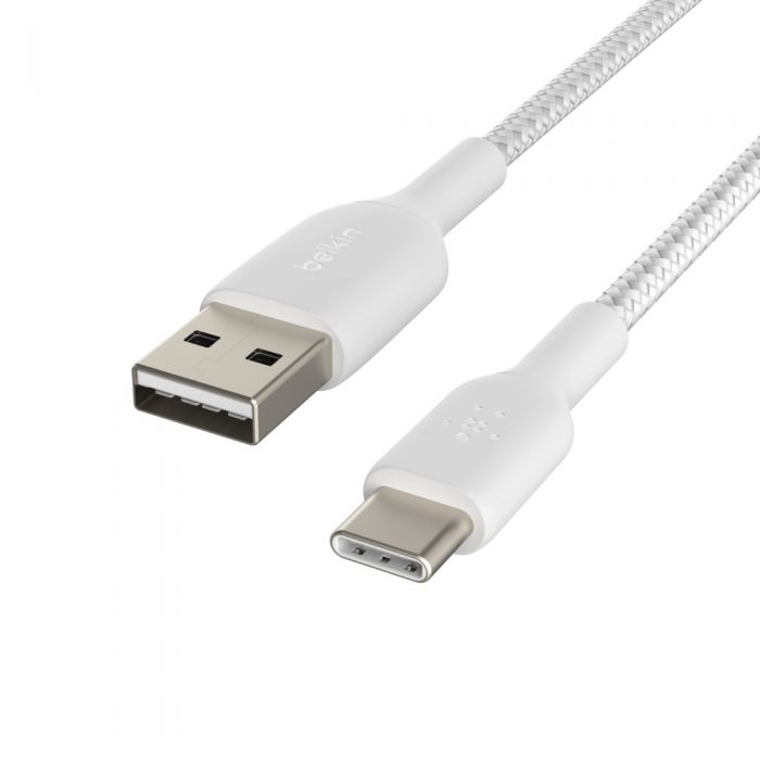USB-A to USB-C Cable_Braided, 3M, White USB-A to USB-C Cable_Braided, 3M, White