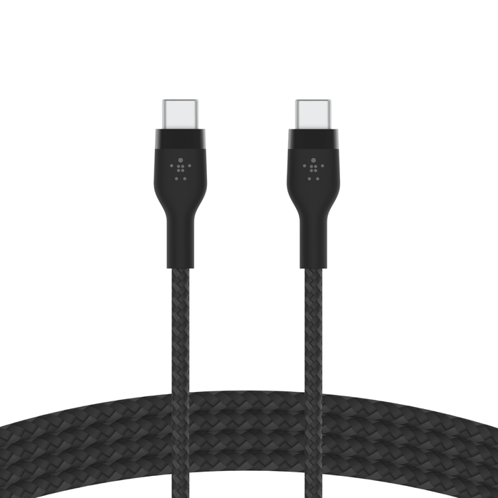 BOOST CHARGE™ USB-C to USB-C 2.0_Braided silicone, 1M, Black & White, 2pack BOOST CHARGE™ USB-C to USB-C 2.0_Braided silicone, 1M, Black & White, 2pack