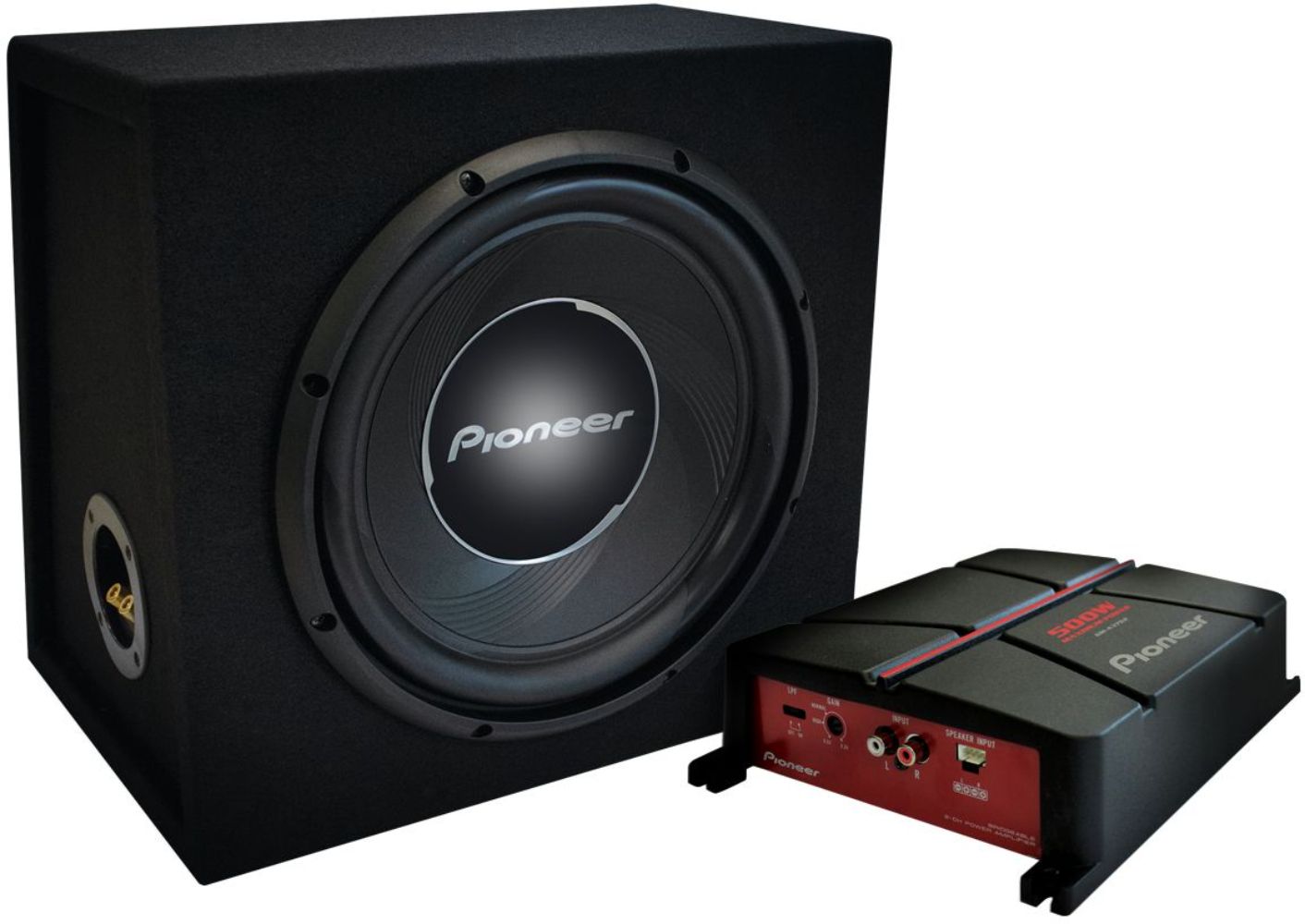 pioneer GXT-3730B Subwoofer and amplifier package, including 30 cm subwoofer in sealed enclosure and a 2-channel bridgeable amplifier pioneer GXT-3730B Subwoofer and amplifier package, including 30 cm subwoofer in sealed enclosure and a 2-channel bridgeable amplifier