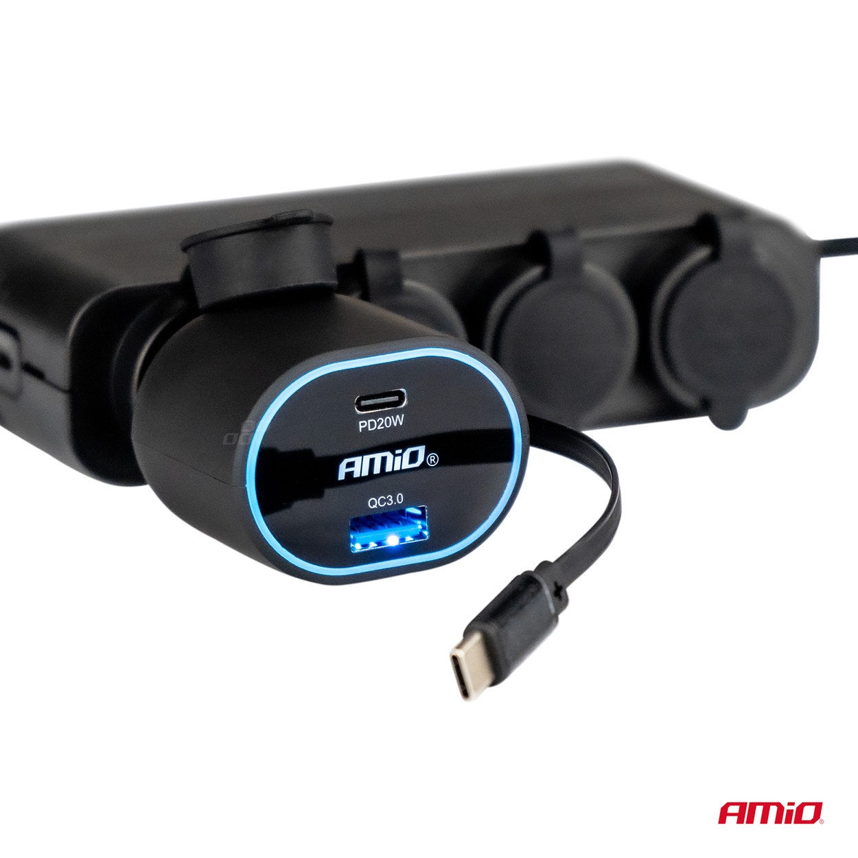 ΦΟΡΤΙΣΤΗΣ ΑΝΑΠΤΗΡΑ ΜΕ 2 ΘΥΡΕΣ USB-C 20W+USB-A QUICK CHARGE 3.0 ΜΕ ΚΑΛΩΔΙΟ USB-C 30W ΜΑΥΡΟ AMIO - 1 Τεμ. ΦΟΡΤΙΣΤΗΣ ΑΝΑΠΤΗΡΑ ΜΕ 2 ΘΥΡΕΣ USB-C 20W+USB-A QUICK CHARGE 3.0 ΜΕ ΚΑΛΩΔΙΟ USB-C 30W ΜΑΥΡΟ AMIO - 1 Τεμ.