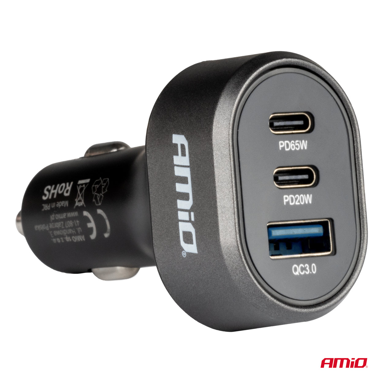 ΦΟΡΤΙΣΤΗΣ ΑΝΑΠΤΗΡΑ ΜΕ 3 ΘΥΡΕΣ 2xUSB-C 65W/20W+USB-A QUICK CHARGE 3.0 ΜΑΥΡΟ AMIO - 1 Τεμ. ΦΟΡΤΙΣΤΗΣ ΑΝΑΠΤΗΡΑ ΜΕ 3 ΘΥΡΕΣ 2xUSB-C 65W/20W+USB-A QUICK CHARGE 3.0 ΜΑΥΡΟ AMIO - 1 Τεμ.