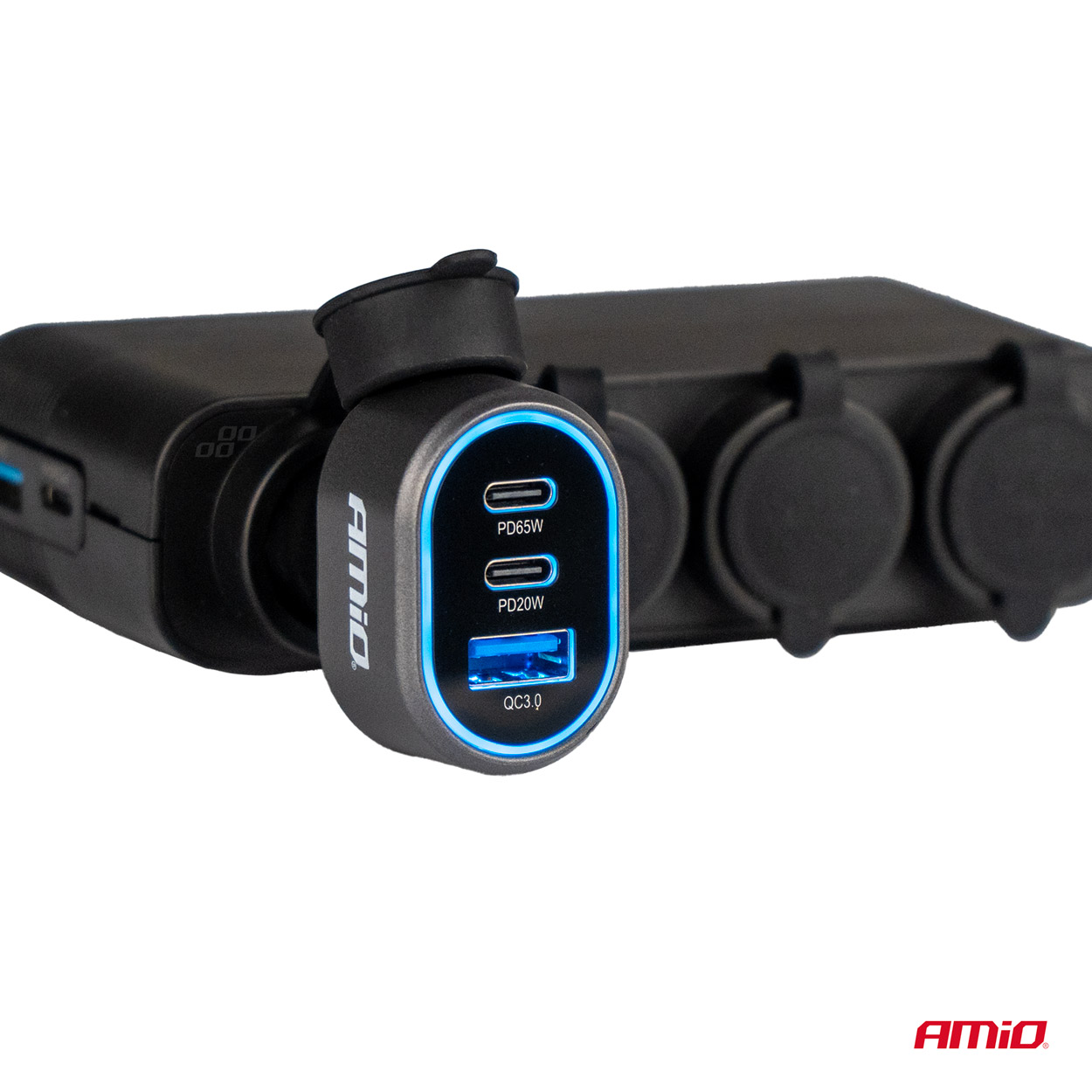 ΦΟΡΤΙΣΤΗΣ ΑΝΑΠΤΗΡΑ ΜΕ 3 ΘΥΡΕΣ 2xUSB-C 65W/20W+USB-A QUICK CHARGE 3.0 ΜΑΥΡΟ AMIO - 1 Τεμ. ΦΟΡΤΙΣΤΗΣ ΑΝΑΠΤΗΡΑ ΜΕ 3 ΘΥΡΕΣ 2xUSB-C 65W/20W+USB-A QUICK CHARGE 3.0 ΜΑΥΡΟ AMIO - 1 Τεμ.