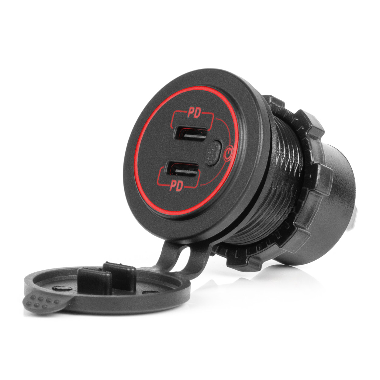 ΠΡΙΖΑ ΜΕ 2 ΘΥΡΕΣ USB-C ΜΕ ΔΙΑΚΟΠΤΗ ΚΑΙ ΚΑΠΑΚΙ 12/24V ΑΔΙΑΒΡΟΧΗ ΜΕ ΚΟΚΚΙΝΟ LED ΦΩΣ ΜΑΥΡΗ AMIO - 1 Τεμ. ΠΡΙΖΑ ΜΕ 2 ΘΥΡΕΣ USB-C ΜΕ ΔΙΑΚΟΠΤΗ ΚΑΙ ΚΑΠΑΚΙ 12/24V ΑΔΙΑΒΡΟΧΗ ΜΕ ΚΟΚΚΙΝΟ LED ΦΩΣ ΜΑΥΡΗ AMIO - 1 Τεμ.