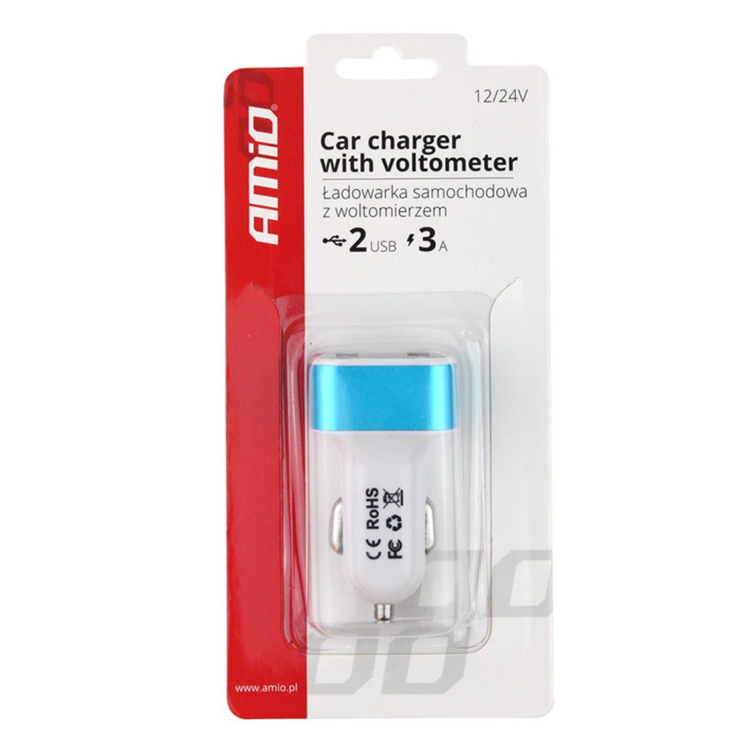 Amio ΑΝΤΑΠΤΟΡΑΣ ΑΝΑΠΤΗΡΑ 12/24V ΜΕ 2 USB 3000mA (1Α, 2Α) ΚΑΙ ΕΝΔΕΙΞΗ ΦΟΡΤΙΣΗΣ/ΚΑΤΑΝΑΛΩΣΗΣ Amio ΑΝΤΑΠΤΟΡΑΣ ΑΝΑΠΤΗΡΑ 12/24V ΜΕ 2 USB 3000mA (1Α, 2Α) ΚΑΙ ΕΝΔΕΙΞΗ ΦΟΡΤΙΣΗΣ/ΚΑΤΑΝΑΛΩΣΗΣ