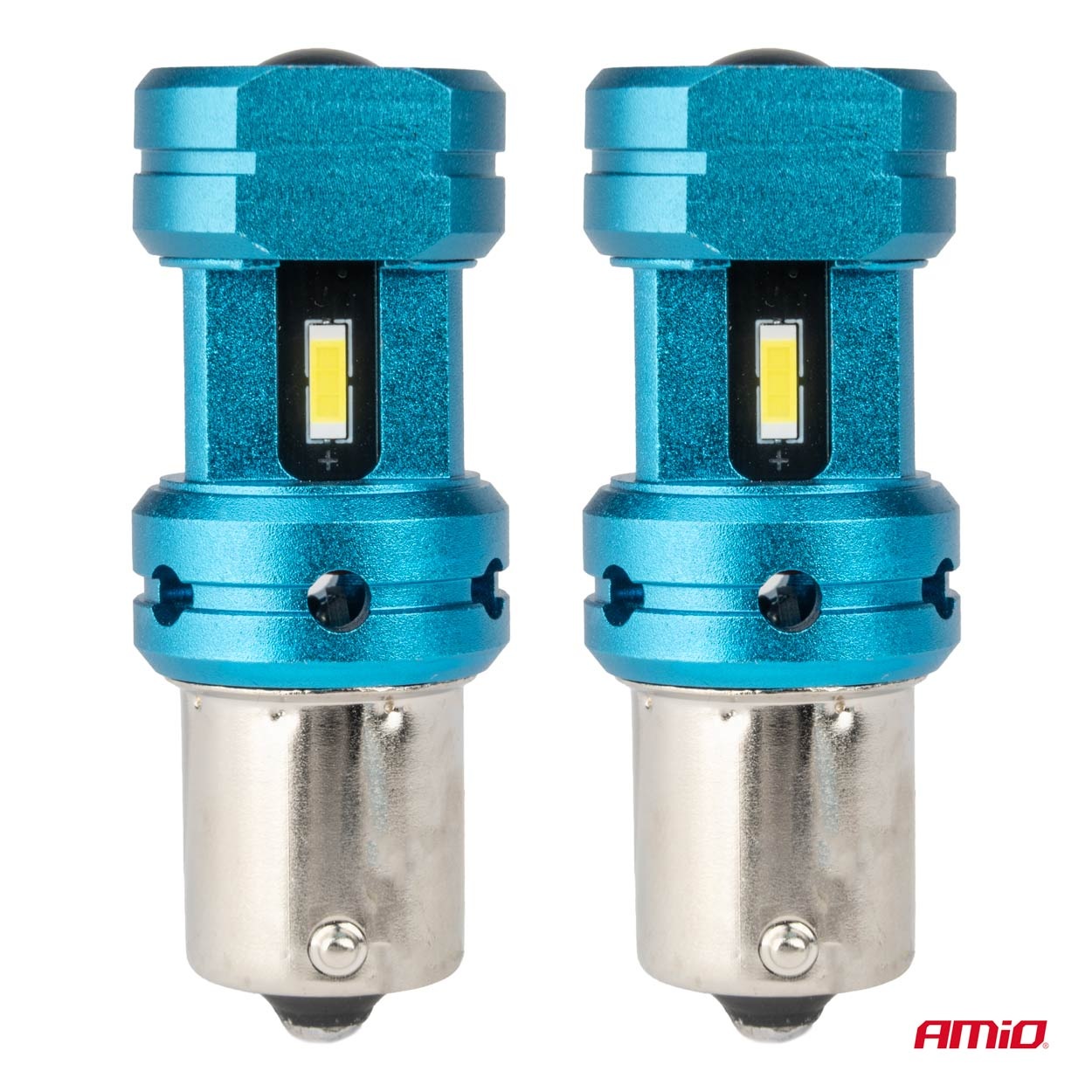 Amio - Λάμπες LED Αυτοκινήτου CANBUS 1156 BA15S P21W 4SMD 1860 6000K Λευκή – Universal 12V/24V - 2 Τεμ. (04252/AM) Amio - Λάμπες LED Αυτοκινήτου CANBUS 1156 BA15S P21W 4SMD 1860 6000K Λευκή – Universal 12V/24V - 2 Τεμ. (04252/AM)