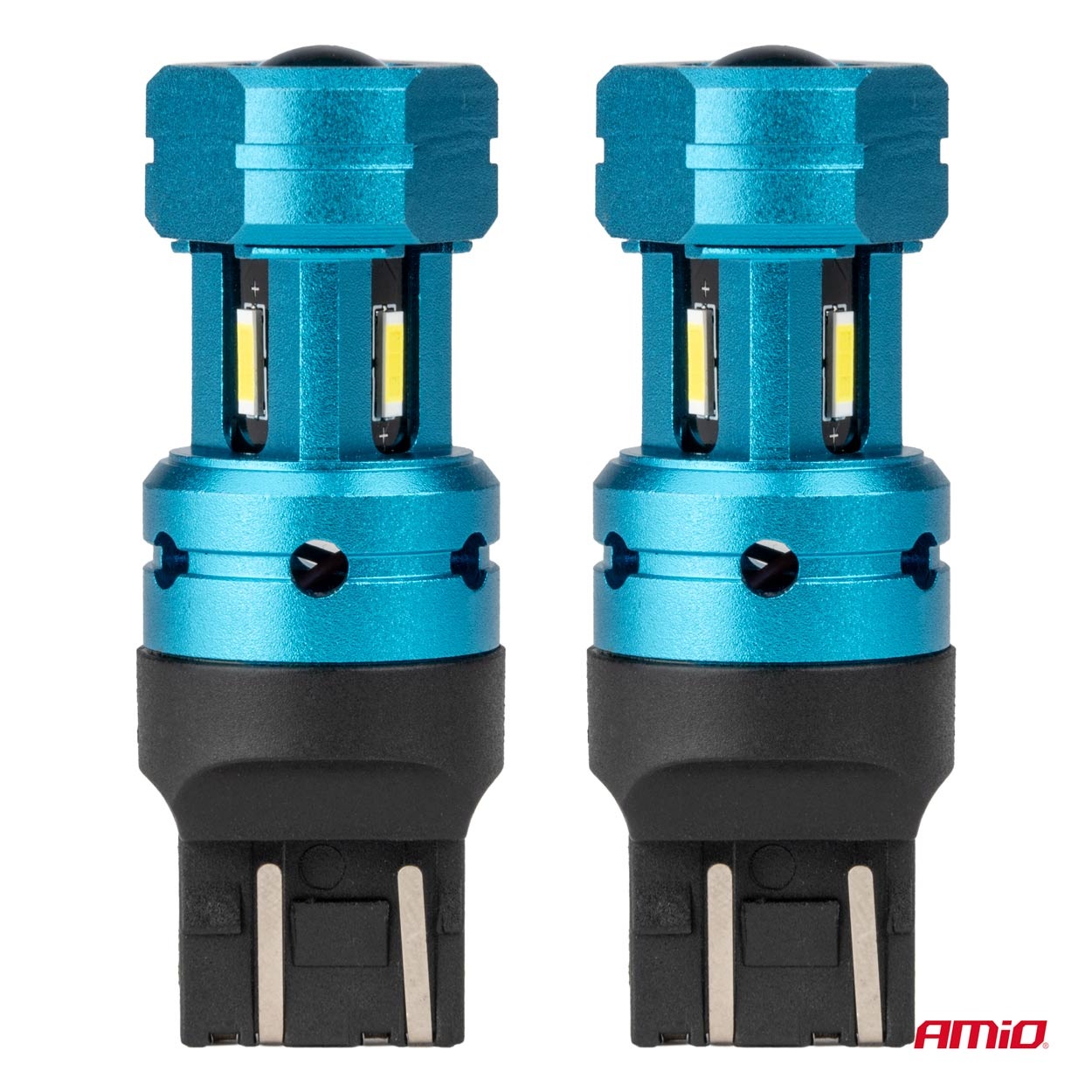 Amio - Λάμπες LED CANBUS T20 7443 W21/5W 4SMD 1860 Λευκή 6000K – 12/24V - 2 Τεμ. (04255/AM) Amio - Λάμπες LED CANBUS T20 7443 W21/5W 4SMD 1860 Λευκή 6000K – 12/24V - 2 Τεμ. (04255/AM)