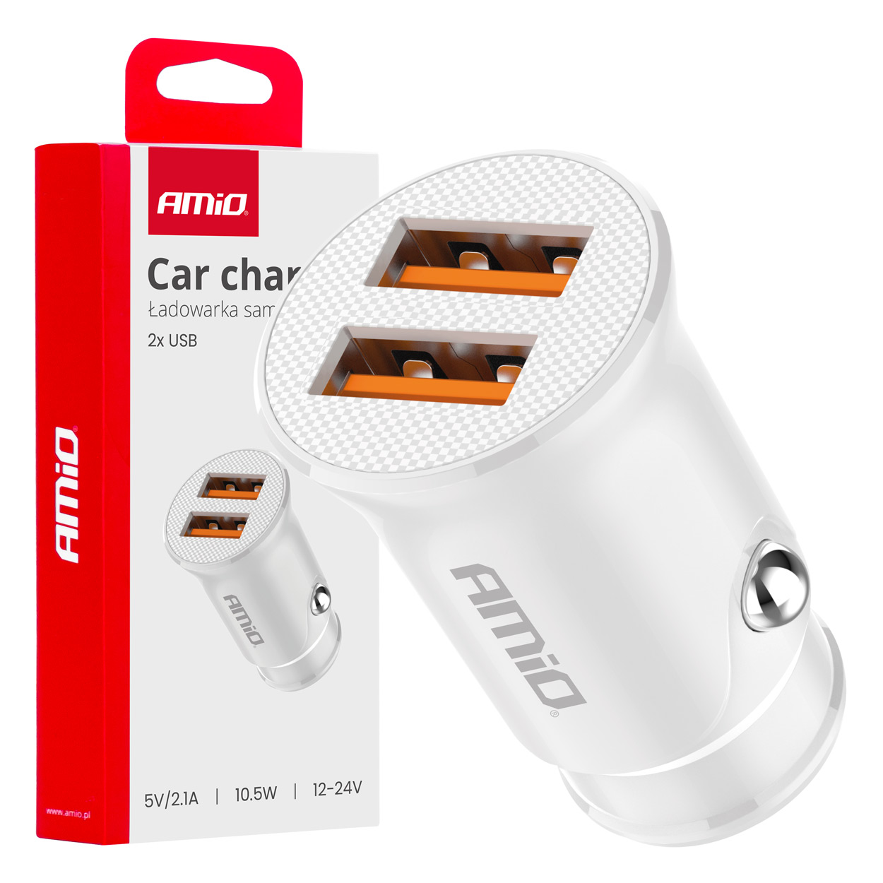 ΦΟΡΤΙΣΤΗΣ ΑΝΑΠΤΗΡΑ 12/24V ΜΕ 2 ΘΥΡΕΣ 2xUSB 10.5W 5V/2.1A ΛΕΥΚΟΣ AMIO - 1 Τεμ. ΦΟΡΤΙΣΤΗΣ ΑΝΑΠΤΗΡΑ 12/24V ΜΕ 2 ΘΥΡΕΣ 2xUSB 10.5W 5V/2.1A ΛΕΥΚΟΣ AMIO - 1 Τεμ.