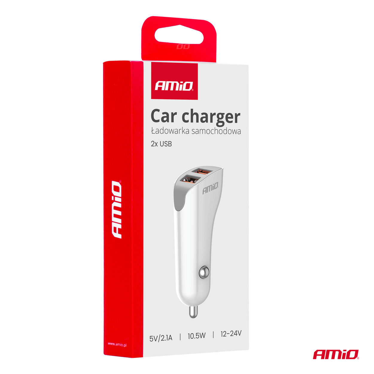 ΦΟΡΤΙΣΤΗΣ ΑΝΑΠΤΗΡΑ 12/24V ΜΕ 2 ΘΥΡΕΣ 2xUSB 10.5W 5V/2.1A ΛΕΥΚΟ AMIO - 1 Τεμ. ΦΟΡΤΙΣΤΗΣ ΑΝΑΠΤΗΡΑ 12/24V ΜΕ 2 ΘΥΡΕΣ 2xUSB 10.5W 5V/2.1A ΛΕΥΚΟ AMIO - 1 Τεμ.