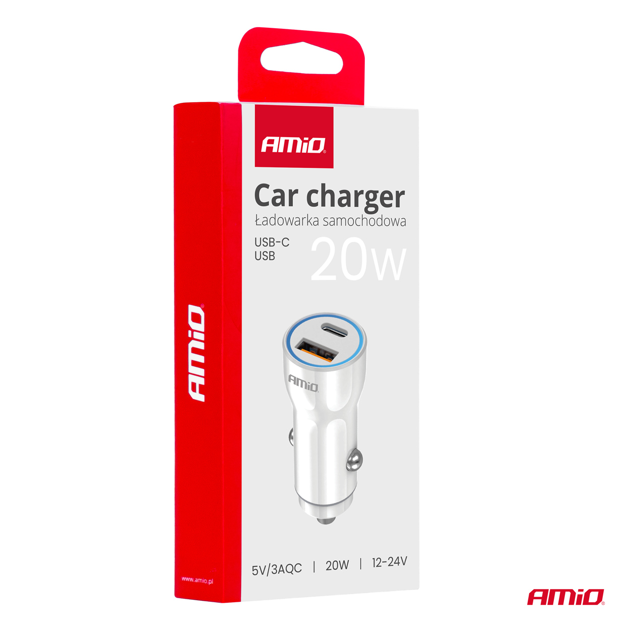 ΦΟΡΤΙΣΤΗΣ ΑΝΑΠΤΗΡΑ 12/24V ΜΕ 2 ΘΥΡΕΣ USB-C+USB 20W 5V/3AQC ΤΑΧΕΙΑΣ ΦΟΡΤΙΣΗΣ ΛΕΥΚΟAMIO - 1 Τεμ. ΦΟΡΤΙΣΤΗΣ ΑΝΑΠΤΗΡΑ 12/24V ΜΕ 2 ΘΥΡΕΣ USB-C+USB 20W 5V/3AQC ΤΑΧΕΙΑΣ ΦΟΡΤΙΣΗΣ ΛΕΥΚΟAMIO - 1 Τεμ.