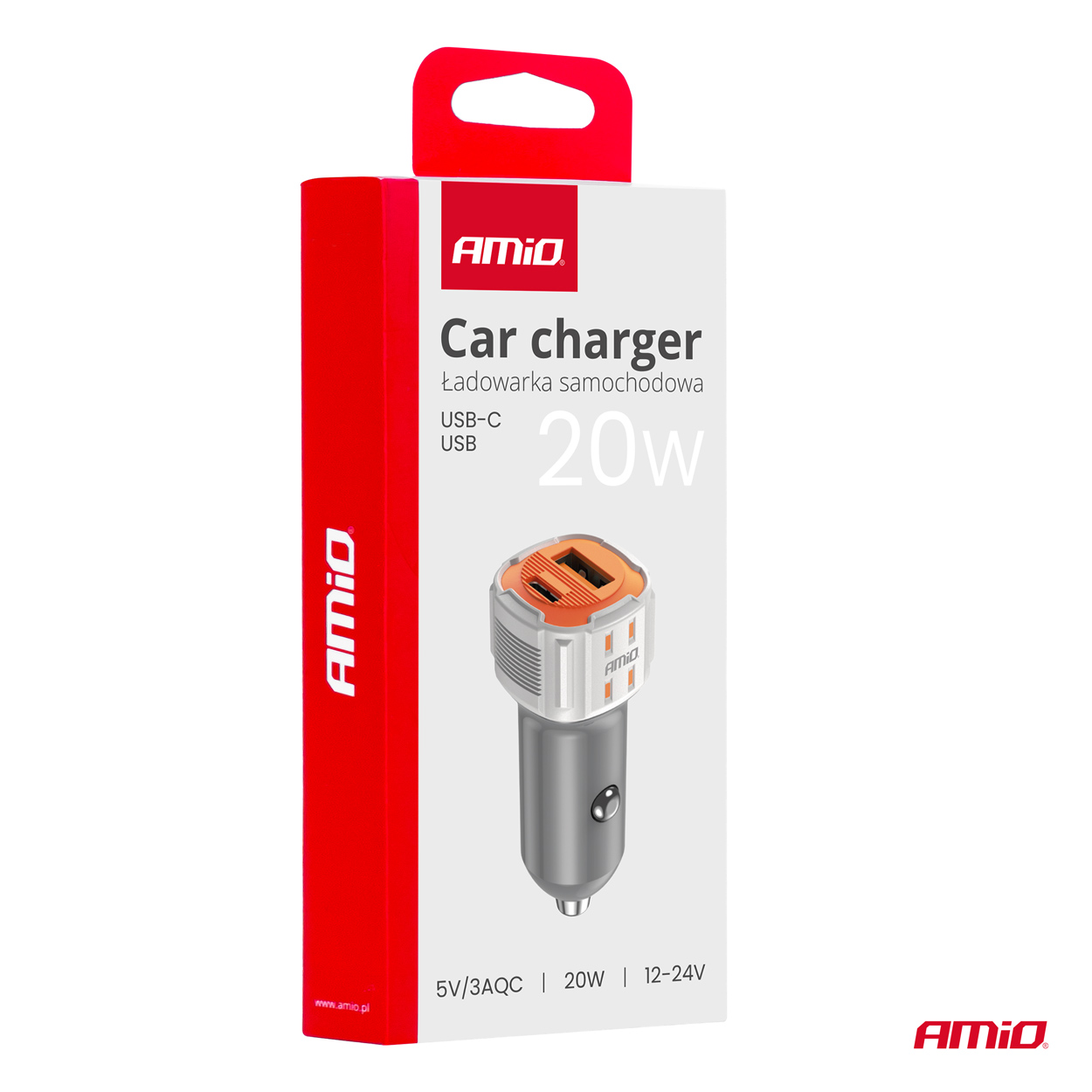 ΦΟΡΤΙΣΤΗΣ ΑΝΑΠΤΗΡΑ 12/24V ΜΕ 2 ΘΥΡΕΣ USB-C+USB 20W 5V/3AQC ΤΑΧΕΙΑΣ ΦΟΡΤΙΣΗΣ ΛΕΥΚΟΣ AMIO - 1 Τεμ. ΦΟΡΤΙΣΤΗΣ ΑΝΑΠΤΗΡΑ 12/24V ΜΕ 2 ΘΥΡΕΣ USB-C+USB 20W 5V/3AQC ΤΑΧΕΙΑΣ ΦΟΡΤΙΣΗΣ ΛΕΥΚΟΣ AMIO - 1 Τεμ.