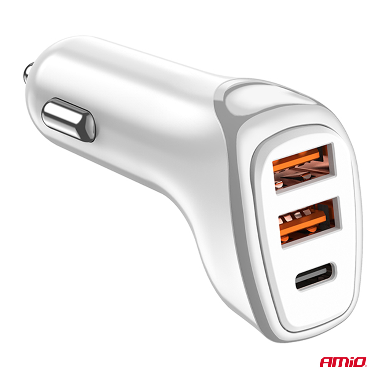 ΦΟΡΤΙΣΤΗΣ ΑΝΑΠΤΗΡΑ 12/24V ΜΕ 3 ΘΥΡΕΣ USB-C+2xUSB 38W 5V/3AQC ΤΑΧΕΙΑΣ ΦΟΡΤΙΣΗΣ ΛΕΥΚΟΣ AMIO - 1 Τεμ. ΦΟΡΤΙΣΤΗΣ ΑΝΑΠΤΗΡΑ 12/24V ΜΕ 3 ΘΥΡΕΣ USB-C+2xUSB 38W 5V/3AQC ΤΑΧΕΙΑΣ ΦΟΡΤΙΣΗΣ ΛΕΥΚΟΣ AMIO - 1 Τεμ.