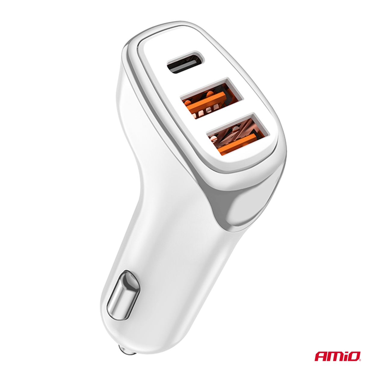 ΦΟΡΤΙΣΤΗΣ ΑΝΑΠΤΗΡΑ 12/24V ΜΕ 3 ΘΥΡΕΣ USB-C+2xUSB 38W 5V/3AQC ΤΑΧΕΙΑΣ ΦΟΡΤΙΣΗΣ ΛΕΥΚΟΣ AMIO - 1 Τεμ. ΦΟΡΤΙΣΤΗΣ ΑΝΑΠΤΗΡΑ 12/24V ΜΕ 3 ΘΥΡΕΣ USB-C+2xUSB 38W 5V/3AQC ΤΑΧΕΙΑΣ ΦΟΡΤΙΣΗΣ ΛΕΥΚΟΣ AMIO - 1 Τεμ.