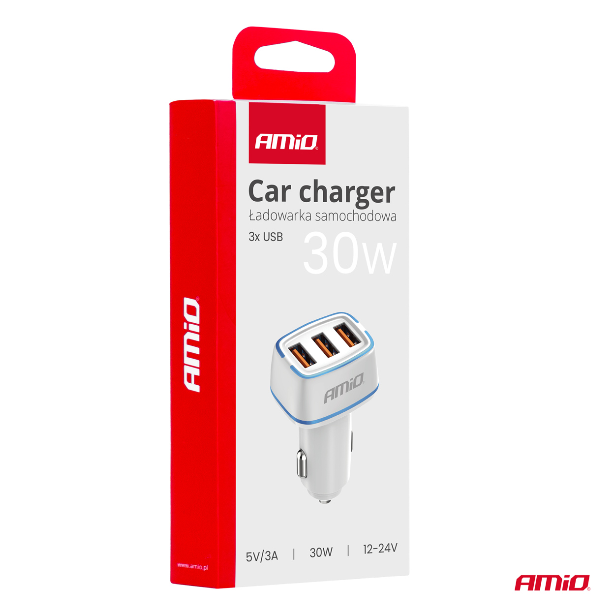 ΦΟΡΤΙΣΤΗΣ ΑΝΑΠΤΗΡΑ 12/24V ΜΕ 3 ΘΥΡΕΣ 3xUSB 30W 5V/3.0A ΛΕΥΚΟΣ 1 ΑΜΙΟ - 1 ΤΕΜ. ΦΟΡΤΙΣΤΗΣ ΑΝΑΠΤΗΡΑ 12/24V ΜΕ 3 ΘΥΡΕΣ 3xUSB 30W 5V/3.0A ΛΕΥΚΟΣ 1 ΑΜΙΟ - 1 ΤΕΜ.