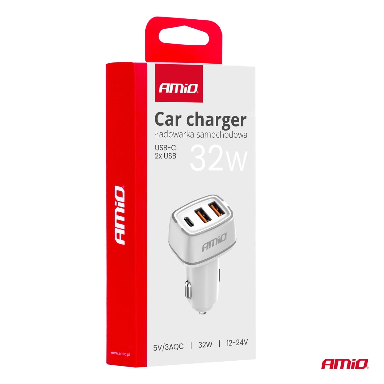 ΦΟΡΤΙΣΤΗΣ ΑΝΑΠΤΗΡΑ 12/24V ΜΕ 3 ΘΥΡΕΣ USB-C+2xUSB 32W 5V/3AQC ΤΑΧΕΙΑΣ ΦΟΡΤΙΣΗΣ ΛΕΥΚΟΣ ΑΜΙΟ - 1 ΤΕΜ. ΦΟΡΤΙΣΤΗΣ ΑΝΑΠΤΗΡΑ 12/24V ΜΕ 3 ΘΥΡΕΣ USB-C+2xUSB 32W 5V/3AQC ΤΑΧΕΙΑΣ ΦΟΡΤΙΣΗΣ ΛΕΥΚΟΣ ΑΜΙΟ - 1 ΤΕΜ.