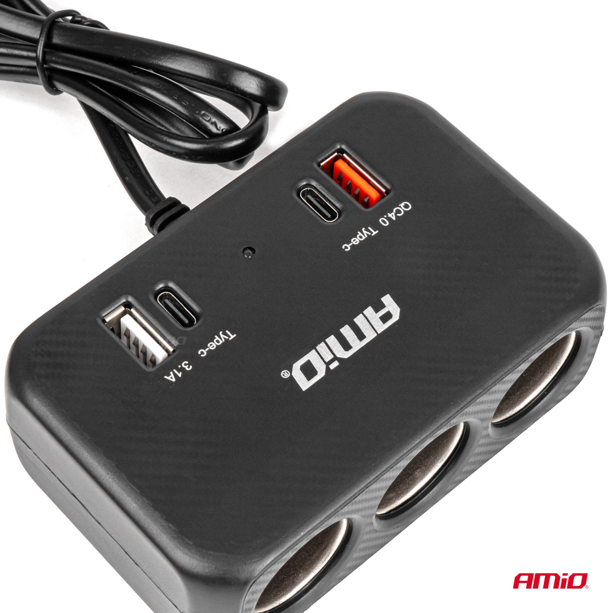 ΑΝΤΑΠΤΟΡΑΣ ΑΝΑΠΤΗΡΑ 12/24V 120W ΜΑΥΡΟΣ/3 ΘΕΣΕΙΣ/1xUSB-A+1xUSB-C QC 4.0 ΤΑΧΕΙΑΣ ΦΟΡΤΙΣΗΣ/ΚΑΛΩΔΙΟ 80cm AMIO - 1 Τεμ. ΑΝΤΑΠΤΟΡΑΣ ΑΝΑΠΤΗΡΑ 12/24V 120W ΜΑΥΡΟΣ/3 ΘΕΣΕΙΣ/1xUSB-A+1xUSB-C QC 4.0 ΤΑΧΕΙΑΣ ΦΟΡΤΙΣΗΣ/ΚΑΛΩΔΙΟ 80cm AMIO - 1 Τεμ.