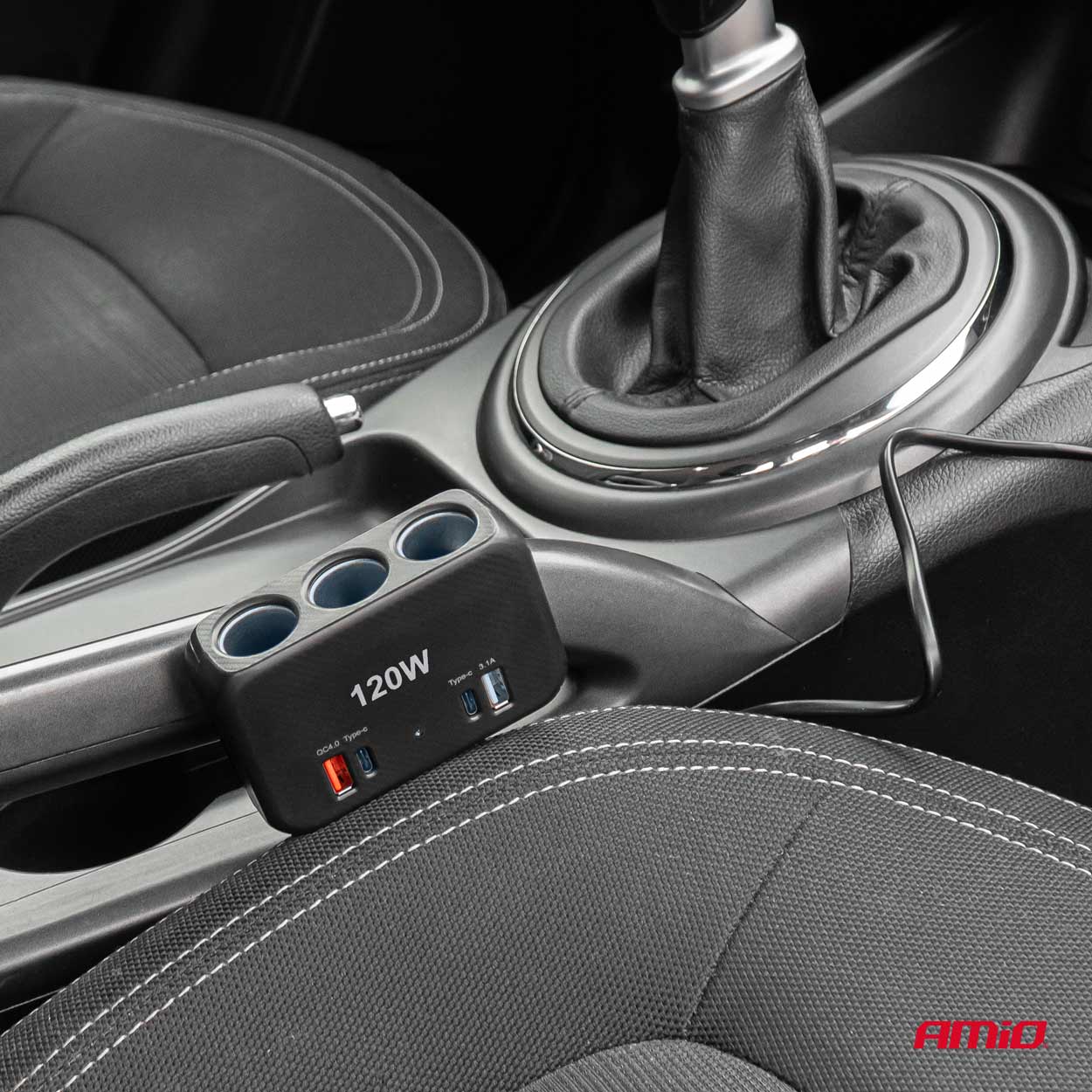 ΑΝΤΑΠΤΟΡΑΣ ΑΝΑΠΤΗΡΑ 12/24V 120W ΨΗΦΙΑΚΟΣ ΜΑΥΡΟΣ/3 ΘΕΣΕΙΣ/2xUSB-A + 1xUSB-C QC 4.0 ΜΕ ΚΑΛΩΔΙΟ 80cm AMIO - 1 Τεμ. ΑΝΤΑΠΤΟΡΑΣ ΑΝΑΠΤΗΡΑ 12/24V 120W ΨΗΦΙΑΚΟΣ ΜΑΥΡΟΣ/3 ΘΕΣΕΙΣ/2xUSB-A + 1xUSB-C QC 4.0 ΜΕ ΚΑΛΩΔΙΟ 80cm AMIO - 1 Τεμ.