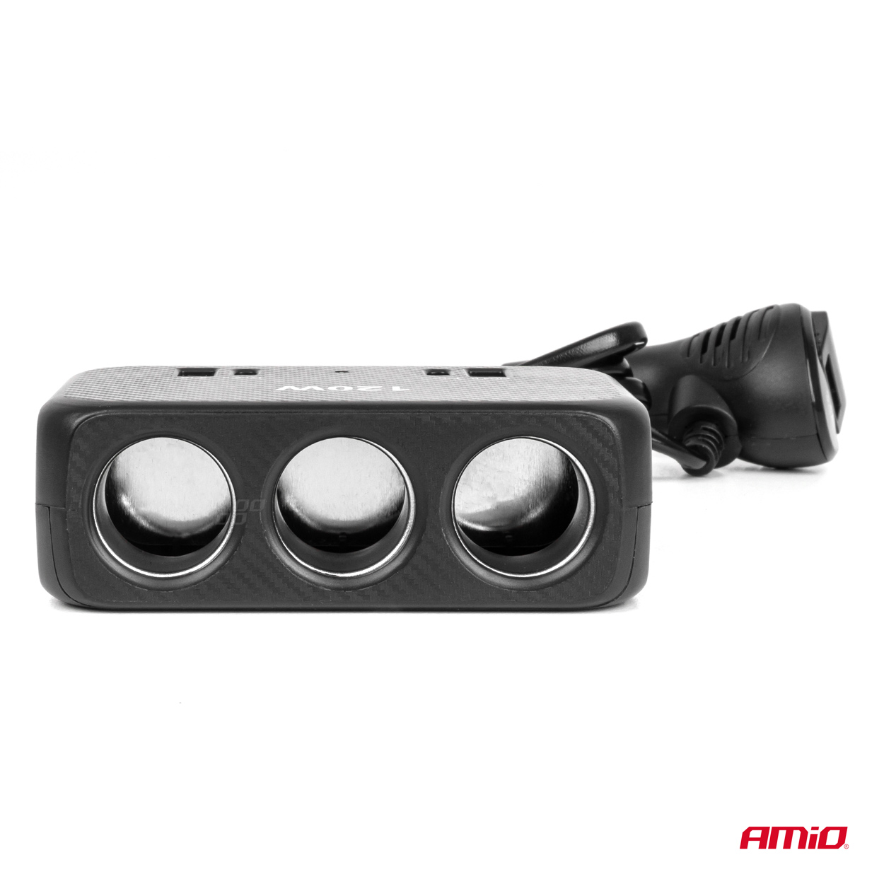 ΑΝΤΑΠΤΟΡΑΣ ΑΝΑΠΤΗΡΑ 12/24V 120W ΨΗΦΙΑΚΟΣ ΜΑΥΡΟΣ/3 ΘΕΣΕΙΣ/2xUSB-A + 1xUSB-C QC 4.0 ΜΕ ΚΑΛΩΔΙΟ 80cm AMIO - 1 Τεμ. ΑΝΤΑΠΤΟΡΑΣ ΑΝΑΠΤΗΡΑ 12/24V 120W ΨΗΦΙΑΚΟΣ ΜΑΥΡΟΣ/3 ΘΕΣΕΙΣ/2xUSB-A + 1xUSB-C QC 4.0 ΜΕ ΚΑΛΩΔΙΟ 80cm AMIO - 1 Τεμ.