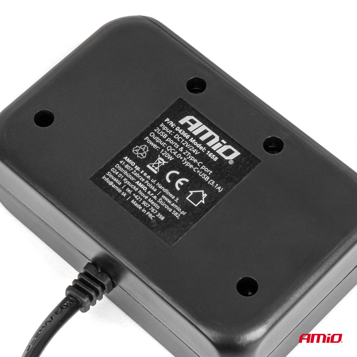 ΑΝΤΑΠΤΟΡΑΣ ΑΝΑΠΤΗΡΑ 12/24V 120W ΨΗΦΙΑΚΟΣ ΜΑΥΡΟΣ/3 ΘΕΣΕΙΣ/2xUSB-A + 1xUSB-C QC 4.0 ΜΕ ΚΑΛΩΔΙΟ 80cm AMIO - 1 Τεμ. ΑΝΤΑΠΤΟΡΑΣ ΑΝΑΠΤΗΡΑ 12/24V 120W ΨΗΦΙΑΚΟΣ ΜΑΥΡΟΣ/3 ΘΕΣΕΙΣ/2xUSB-A + 1xUSB-C QC 4.0 ΜΕ ΚΑΛΩΔΙΟ 80cm AMIO - 1 Τεμ.