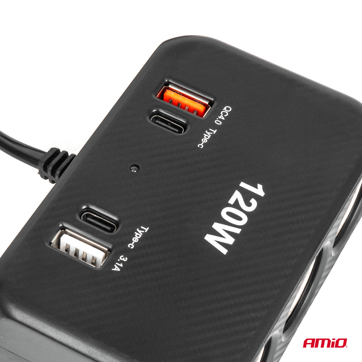 ΑΝΤΑΠΤΟΡΑΣ ΑΝΑΠΤΗΡΑ 12/24V 120W ΨΗΦΙΑΚΟΣ ΜΑΥΡΟΣ/3 ΘΕΣΕΙΣ/2xUSB-A + 1xUSB-C QC 4.0 ΜΕ ΚΑΛΩΔΙΟ 80cm AMIO - 1 Τεμ. ΑΝΤΑΠΤΟΡΑΣ ΑΝΑΠΤΗΡΑ 12/24V 120W ΨΗΦΙΑΚΟΣ ΜΑΥΡΟΣ/3 ΘΕΣΕΙΣ/2xUSB-A + 1xUSB-C QC 4.0 ΜΕ ΚΑΛΩΔΙΟ 80cm AMIO - 1 Τεμ.