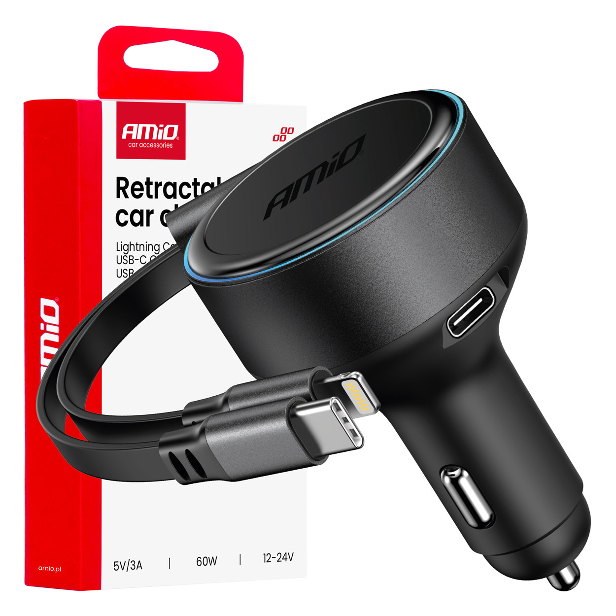 ΦΟΡΤΙΣΤΗΣ ΑΝΑΠΤΗΡΑ 12/24V ΜΕ 1ΘΥΡΑ USB-C 60W ΤΑΧΕΙΑΣ ΦΟΡΤΙΣΗΣ ΜΕ ΕΝΣΩΜΑΤΩΜΕΝΟ ΚΑΛΩΔΙΟ USB C+APPLE LIGHTING ΑΜΙΟ - 1 Τεμ. ΦΟΡΤΙΣΤΗΣ ΑΝΑΠΤΗΡΑ 12/24V ΜΕ 1ΘΥΡΑ USB-C 60W ΤΑΧΕΙΑΣ ΦΟΡΤΙΣΗΣ ΜΕ ΕΝΣΩΜΑΤΩΜΕΝΟ ΚΑΛΩΔΙΟ USB C+APPLE LIGHTING ΑΜΙΟ - 1 Τεμ.