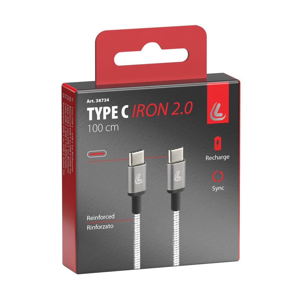 ΚΑΛΩΔΙΟ ΦΟΡΤΙΣΗΣ/ΜΕΤΑΦΟΡΑΣ ΔΕΔΟΜΕΝΩΝ USB TYPE C>USB TYPE C IRON 2.0 3000mA/60W ΑΣΗΜΙ 100cm LAMPA - 1 ΤΕΜ. ΚΑΛΩΔΙΟ ΦΟΡΤΙΣΗΣ/ΜΕΤΑΦΟΡΑΣ ΔΕΔΟΜΕΝΩΝ USB TYPE C>USB TYPE C IRON 2.0 3000mA/60W ΑΣΗΜΙ 100cm LAMPA - 1 ΤΕΜ.