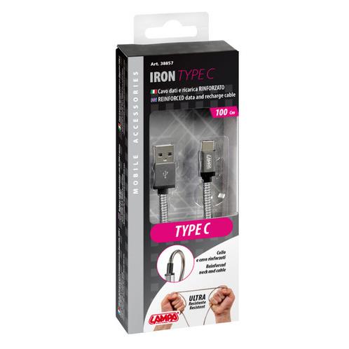 ΚΑΛΩΔΙΟ USB ΦΟΡΤΙΣΗΣ ΚΑΙ ΣΥΓΧΡΟΝΙΣΜΟΥ IRON SILVER LINE - TYPE C (100 cm) ΚΑΛΩΔΙΟ USB ΦΟΡΤΙΣΗΣ ΚΑΙ ΣΥΓΧΡΟΝΙΣΜΟΥ IRON SILVER LINE - TYPE C (100 cm)