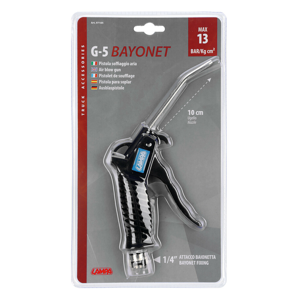 ΠΙΣΤΟΛΙ ΑΕΡΑ 13BAR kg/cm2 max ΜΕ ΣΠΕΙΡΩΜΑ ΜΠΑΓΙΟΝΕΤ (BAYONET) ΜΑΥΡΟ G-5 LAMPA - 1ΤΕΜ ΠΙΣΤΟΛΙ ΑΕΡΑ 13BAR kg/cm2 max ΜΕ ΣΠΕΙΡΩΜΑ ΜΠΑΓΙΟΝΕΤ (BAYONET) ΜΑΥΡΟ G-5 LAMPA - 1ΤΕΜ