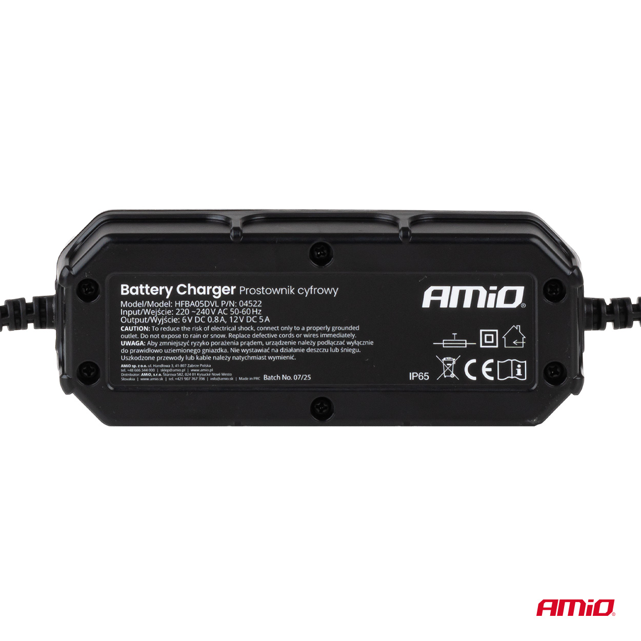 Amio - Φορτιστής Μπαταρίας Ψηφιακός DBC-5A SLA FLP τάση λειτουργίας 6/12V ένταση ρεύματος 5A για Επιβατικά Αυτοκίνητα και Μοτοσυκλέτες - 1 τεμ. (04522/AM) Amio - Φορτιστής Μπαταρίας Ψηφιακός DBC-5A SLA FLP τάση λειτουργίας 6/12V ένταση ρεύματος 5A για Επιβατικά Αυτοκίνητα και Μοτοσυκλέτες - 1 τεμ. (04522/AM)