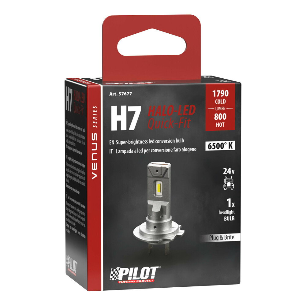 H7 24V PX26d 1790lm 6.500k HALO LED QUICK-FIT VENUS SERIES PLUG & PLAY 1ΤΕΜ H7 24V PX26d 1790lm 6.500k HALO LED QUICK-FIT VENUS SERIES PLUG & PLAY 1ΤΕΜ
