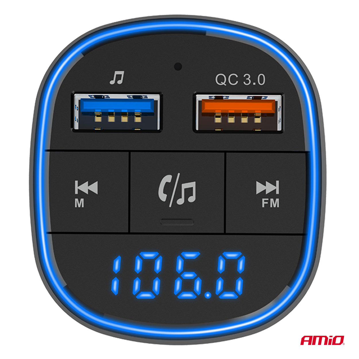 Amio - FM Transmitter Αναπτήρα τύπου FMT01 τάση λειτουργίας για Επιβατικά Αυτοκίνητα και Φορτηγά με 2xUSB Type-A για Επιβατικά Αυτοκίνητα και Φορτηγά - 1 τεμ. (04648/AM) Amio - FM Transmitter Αναπτήρα τύπου FMT01 τάση λειτουργίας για Επιβατικά Αυτοκίνητα και Φορτηγά με 2xUSB Type-A για Επιβατικά Αυτοκίνητα και Φορτηγά - 1 τεμ. (04648/AM)