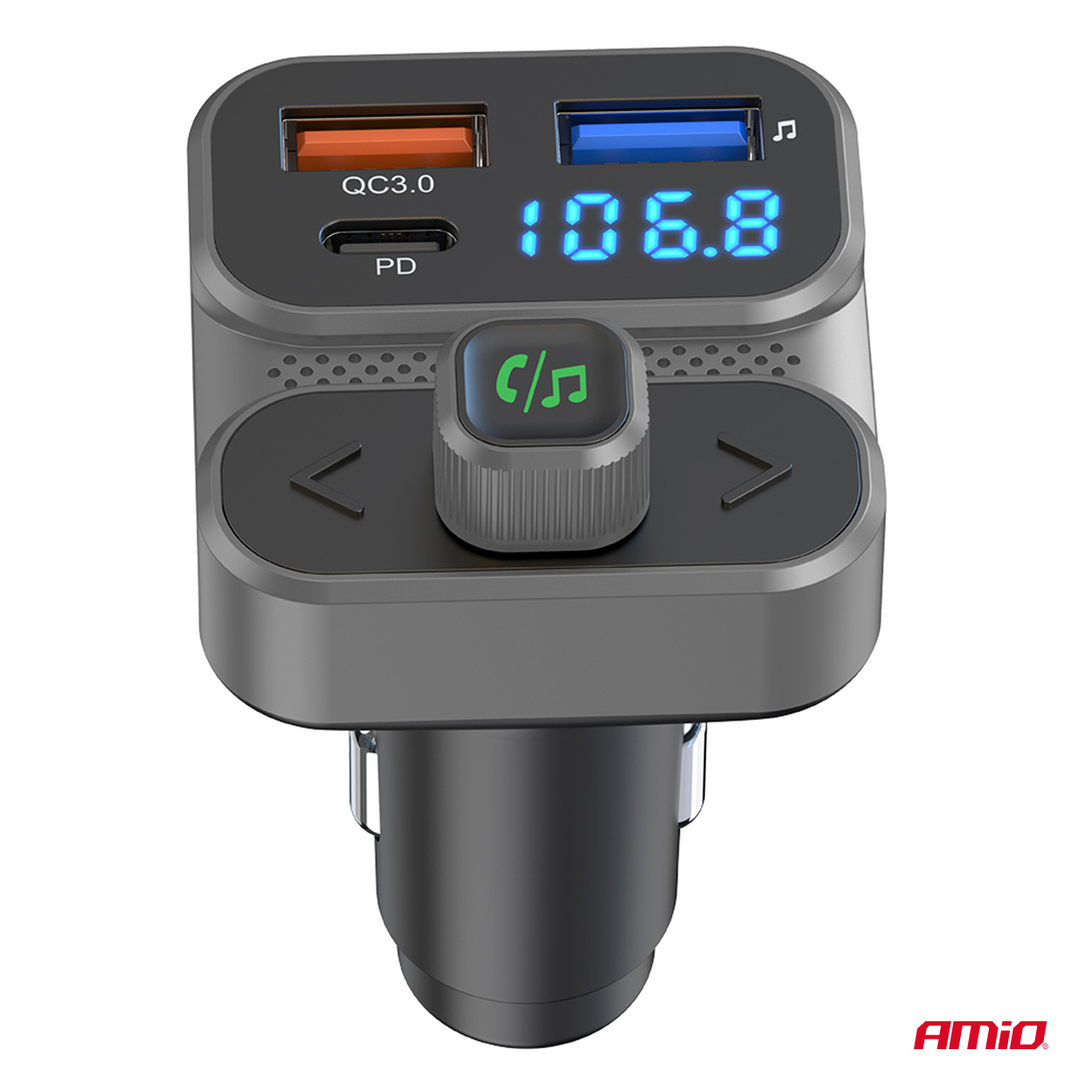 Amio - FM Transmitter Αναπτήρα τύπου FMT02 τάση λειτουργίας 12-24V με 2xUSB Type-A και 1xUSB Type-C για Επιβατικά Αυτοκίνητα και Φορτηγά - 1 τεμ. (04649/AM) Amio - FM Transmitter Αναπτήρα τύπου FMT02 τάση λειτουργίας 12-24V με 2xUSB Type-A και 1xUSB Type-C για Επιβατικά Αυτοκίνητα και Φορτηγά - 1 τεμ. (04649/AM)