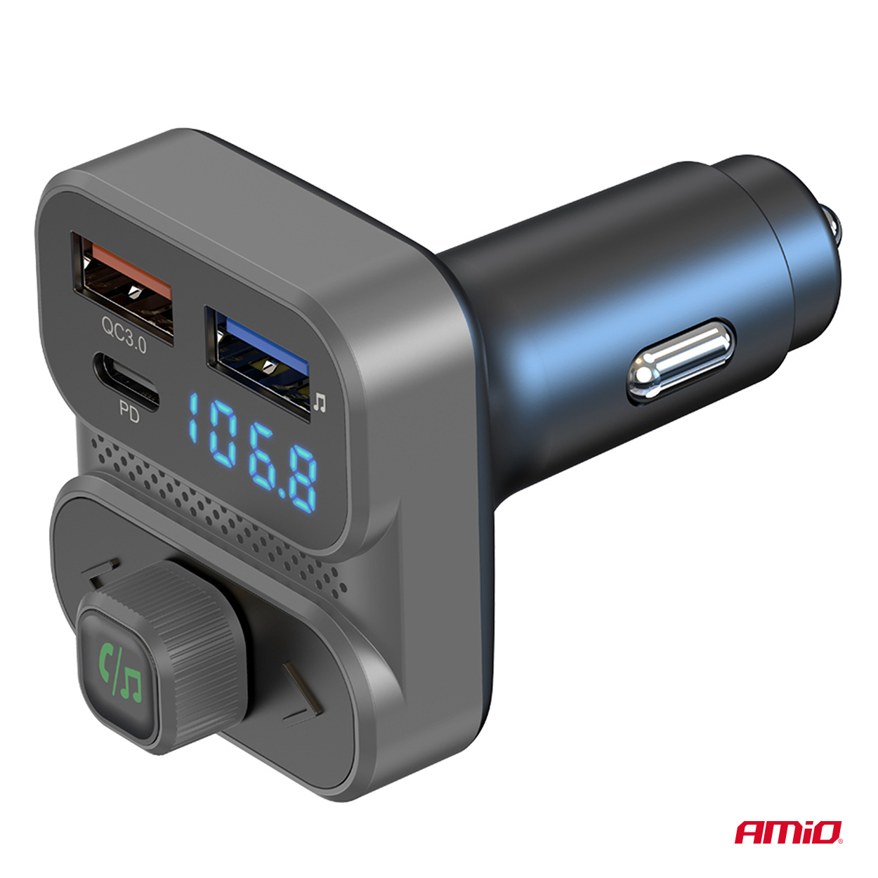 Amio - FM Transmitter Αναπτήρα τύπου FMT02 τάση λειτουργίας 12-24V με 2xUSB Type-A και 1xUSB Type-C για Επιβατικά Αυτοκίνητα και Φορτηγά - 1 τεμ. (04649/AM) Amio - FM Transmitter Αναπτήρα τύπου FMT02 τάση λειτουργίας 12-24V με 2xUSB Type-A και 1xUSB Type-C για Επιβατικά Αυτοκίνητα και Φορτηγά - 1 τεμ. (04649/AM)