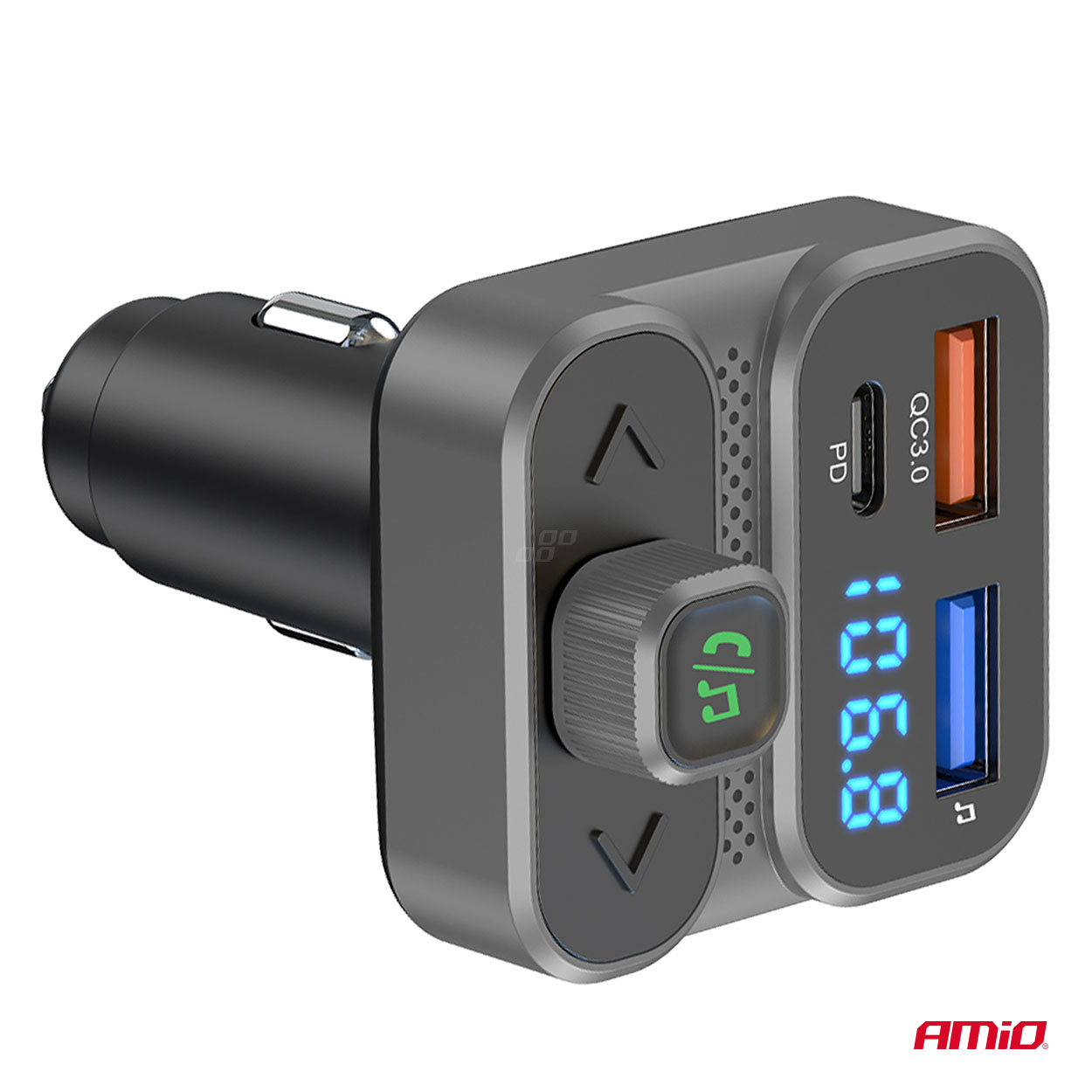 Amio - FM Transmitter Αναπτήρα τύπου FMT02 τάση λειτουργίας 12-24V με 2xUSB Type-A και 1xUSB Type-C για Επιβατικά Αυτοκίνητα και Φορτηγά - 1 τεμ. (04649/AM) Amio - FM Transmitter Αναπτήρα τύπου FMT02 τάση λειτουργίας 12-24V με 2xUSB Type-A και 1xUSB Type-C για Επιβατικά Αυτοκίνητα και Φορτηγά - 1 τεμ. (04649/AM)
