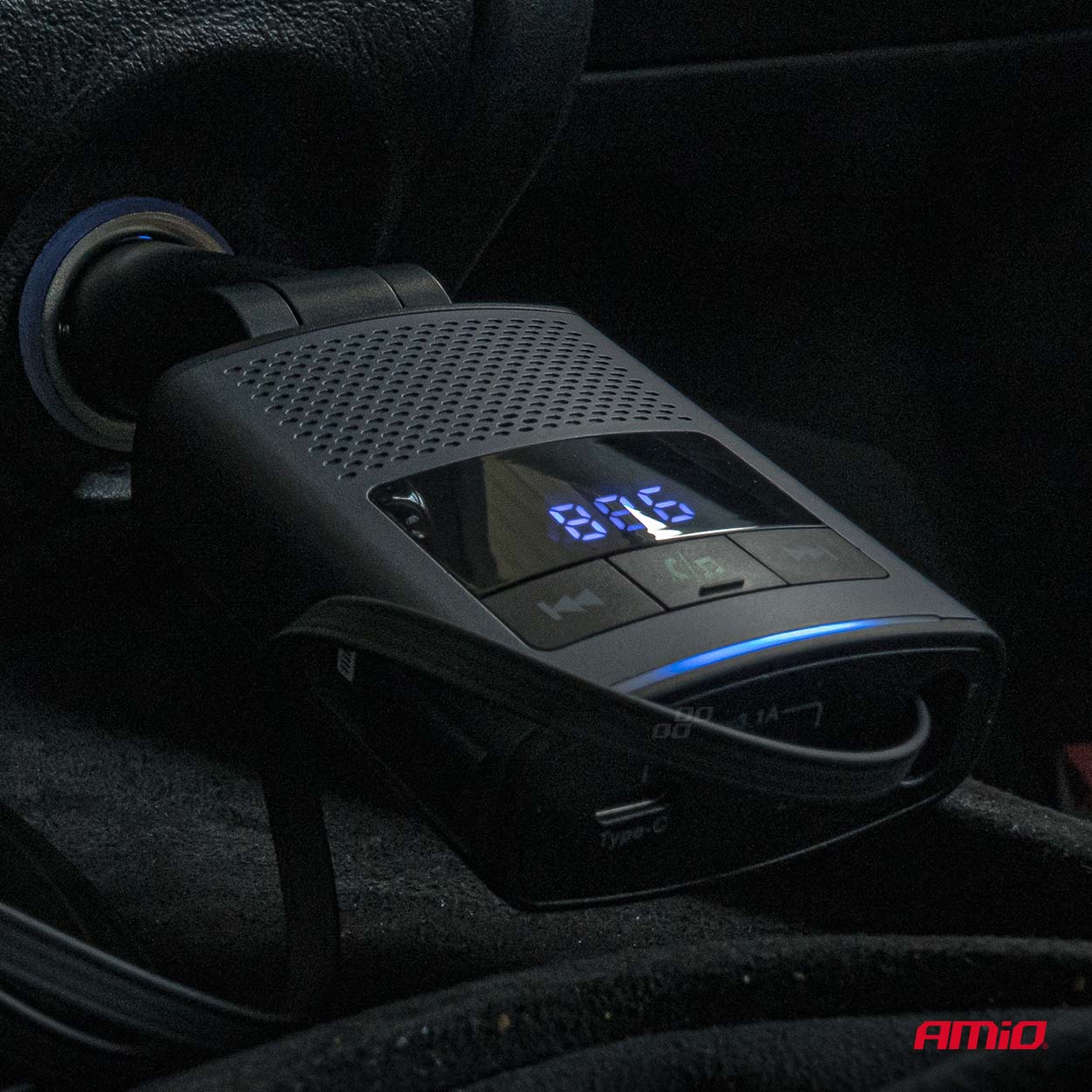 Amio - FM Transmitter Αυτοκινήτου 12/24V με 1xUSB Type-A, 1xUSB Type-C και Ενσωματωμένο Καλώδιο Φόρτισης Type-C - 1 τεμ. (04656/AM) Amio - FM Transmitter Αυτοκινήτου 12/24V με 1xUSB Type-A, 1xUSB Type-C και Ενσωματωμένο Καλώδιο Φόρτισης Type-C - 1 τεμ. (04656/AM)
