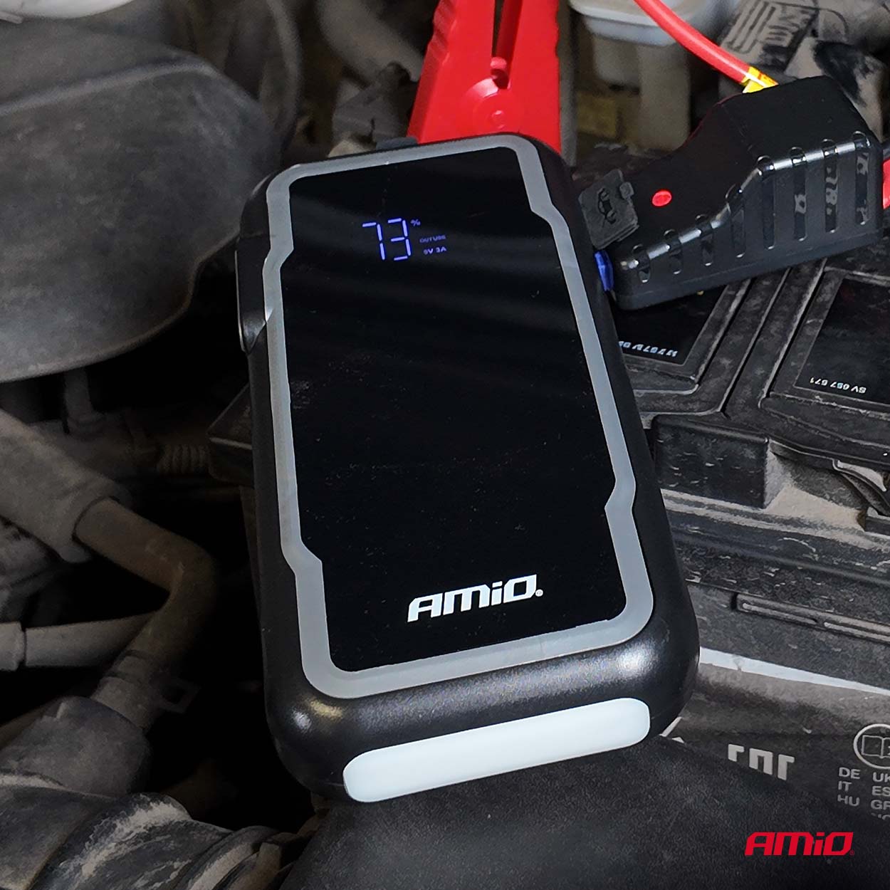 Amio - Φορητός Εκκινητής Μπαταρίας 3 σε 1 τύπου Jump Starter με Φως LED και Powerbank τάση λειτουργίας 12V απόδοσης 12Ah 800-1600A για Επιβατικά Αυτοκίνητα - 1 τεμ. (04678/AM) Amio - Φορητός Εκκινητής Μπαταρίας 3 σε 1 τύπου Jump Starter με Φως LED και Powerbank τάση λειτουργίας 12V απόδοσης 12Ah 800-1600A για Επιβατικά Αυτοκίνητα - 1 τεμ. (04678/AM)