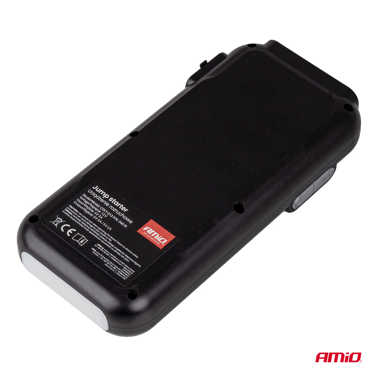 Amio - Φορητός Εκκινητής Μπαταρίας 3 σε 1 τύπου Jump Starter με Φως LED και Powerbank τάση λειτουργίας 12V απόδοσης 12Ah 800-1600A για Επιβατικά Αυτοκίνητα - 1 τεμ. (04678/AM) Amio - Φορητός Εκκινητής Μπαταρίας 3 σε 1 τύπου Jump Starter με Φως LED και Powerbank τάση λειτουργίας 12V απόδοσης 12Ah 800-1600A για Επιβατικά Αυτοκίνητα - 1 τεμ. (04678/AM)
