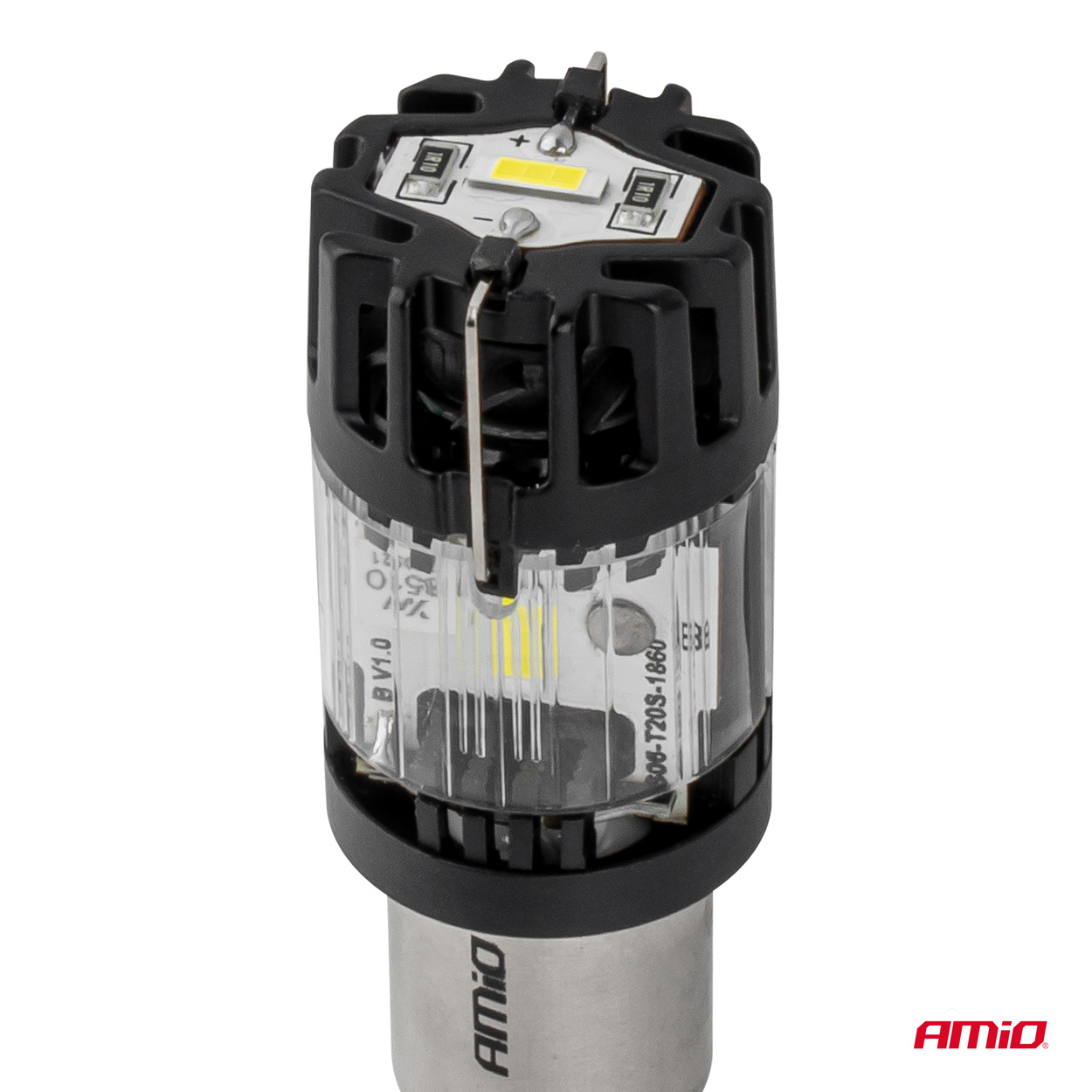 Amio - Λαμπτήρες LED τύπου P21W βάση BA15s τάση λειτουργίας 12V απόδοσης 66W (4800lm) LumiTec Series FULL CANBUS Μονοπολικό CSP 6500K Plug & Play για Επιβατικά Αυτοκίνητα - 2 τεμ. (04688/AM) Amio - Λαμπτήρες LED τύπου P21W βάση BA15s τάση λειτουργίας 12V απόδοσης 66W (4800lm) LumiTec Series FULL CANBUS Μονοπολικό CSP 6500K Plug & Play για Επιβατικά Αυτοκίνητα - 2 τεμ. (04688/AM)