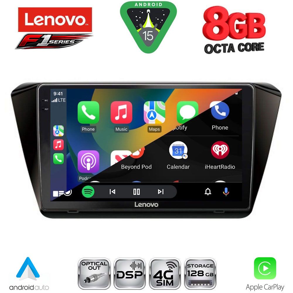 LENOVO SSR 10605_CPA (10inc) MULTIMEDIA TABLET for SKODA SUPERB mod. 2015-2023 LENOVO SSR 10605_CPA (10inc) MULTIMEDIA TABLET for SKODA SUPERB mod. 2015-2023