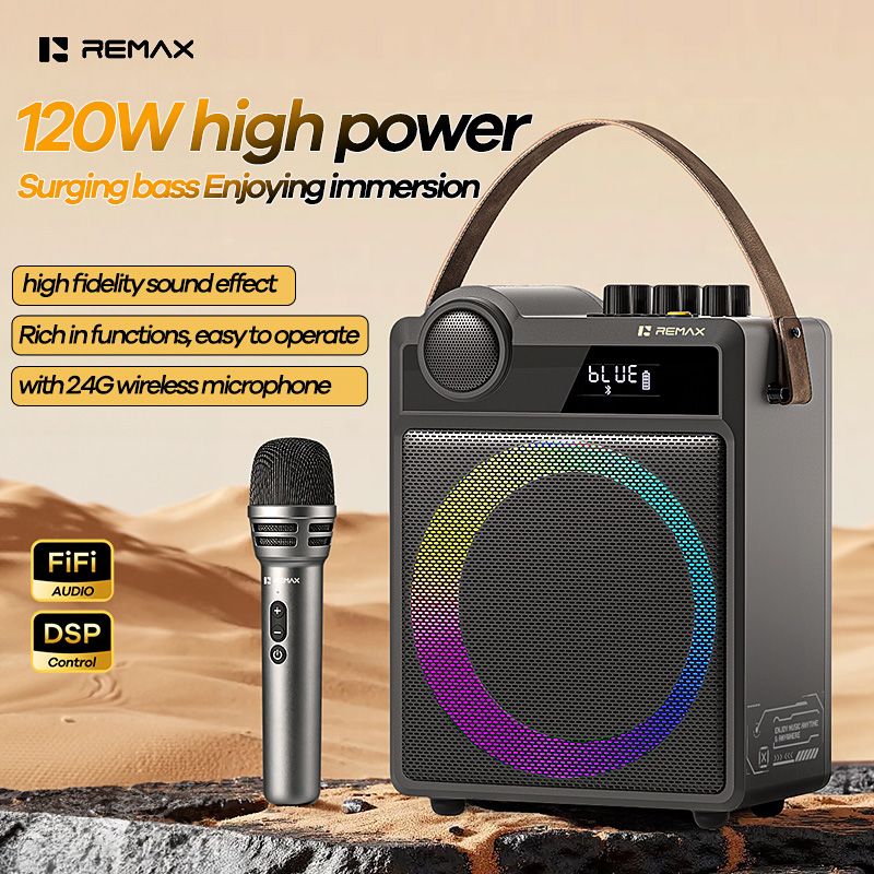 REMAX RB-MB26 KARAOKE BLUETOOTH SPEAKER (120W) REMAX RB-MB26 KARAOKE BLUETOOTH SPEAKER (120W)