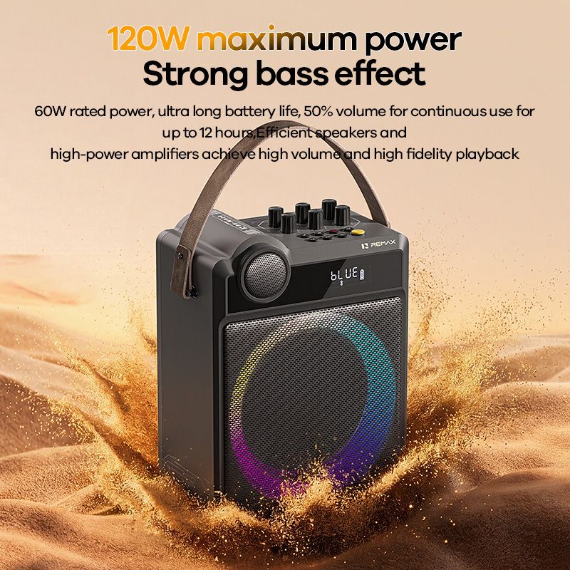 REMAX RB-MB26 KARAOKE BLUETOOTH SPEAKER (120W) REMAX RB-MB26 KARAOKE BLUETOOTH SPEAKER (120W)