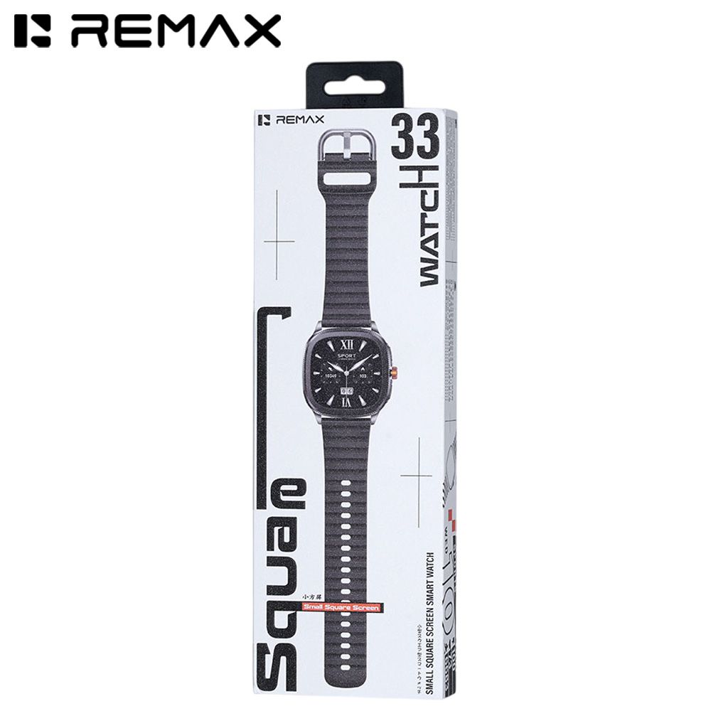 REMAX WATCH 33 (GREY) SQUARE AMOLED DISPLAY SMARTWATCH REMAX WATCH 33 (GREY) SQUARE AMOLED DISPLAY SMARTWATCH