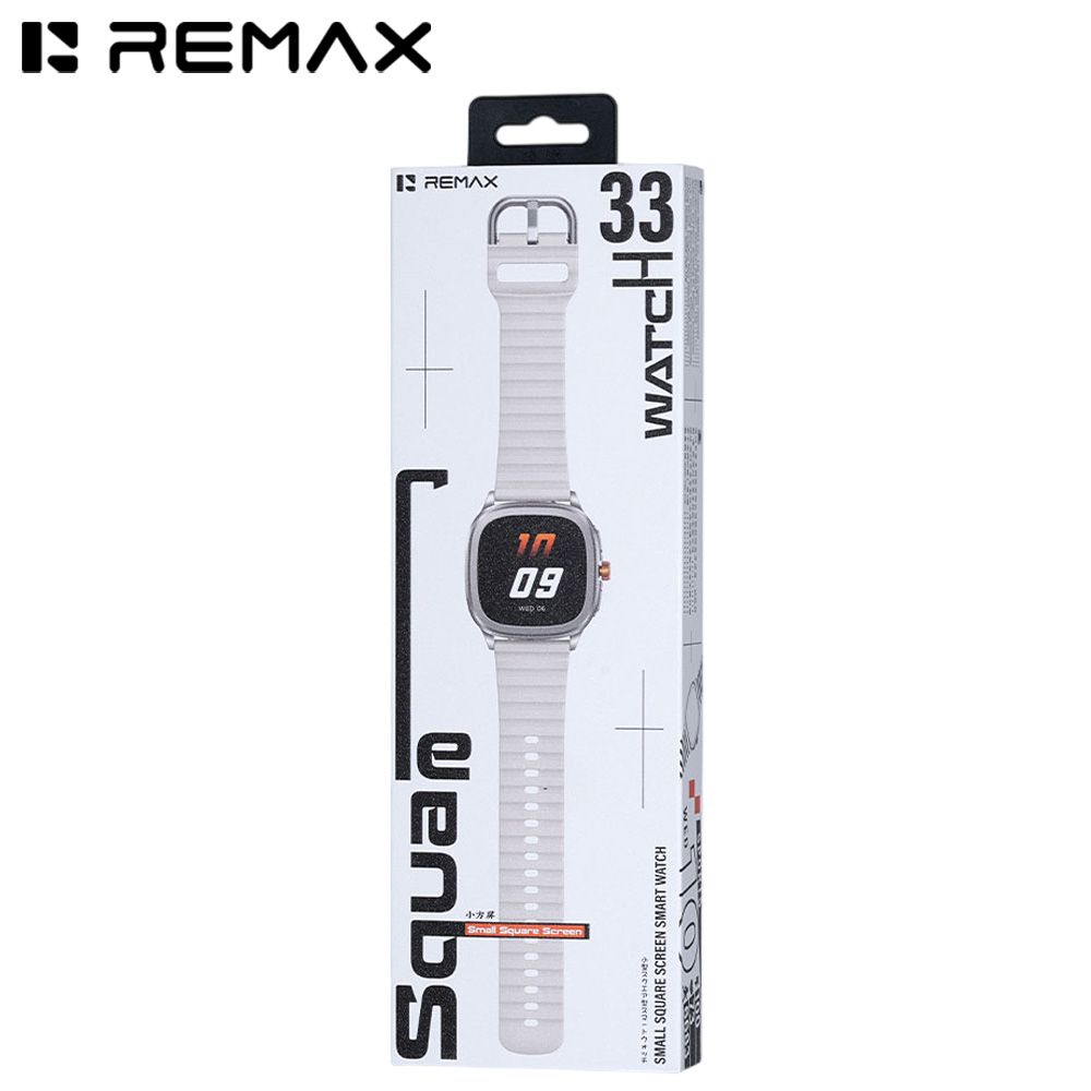 REMAX WATCH 33 (SILVER) SQUARE AMOLED DISPLAY SMARTWATCH REMAX WATCH 33 (SILVER) SQUARE AMOLED DISPLAY SMARTWATCH