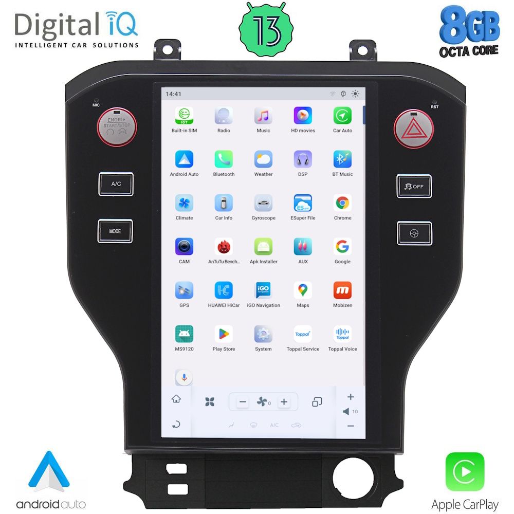 DIGITAL IQ ZFG 766_CPA (11.8inc) MULTIMEDIA SYSTEM for FORD MUSTANG mod. 2015-2020 DIGITAL IQ ZFG 766_CPA (11.8inc) MULTIMEDIA SYSTEM for FORD MUSTANG mod. 2015-2020