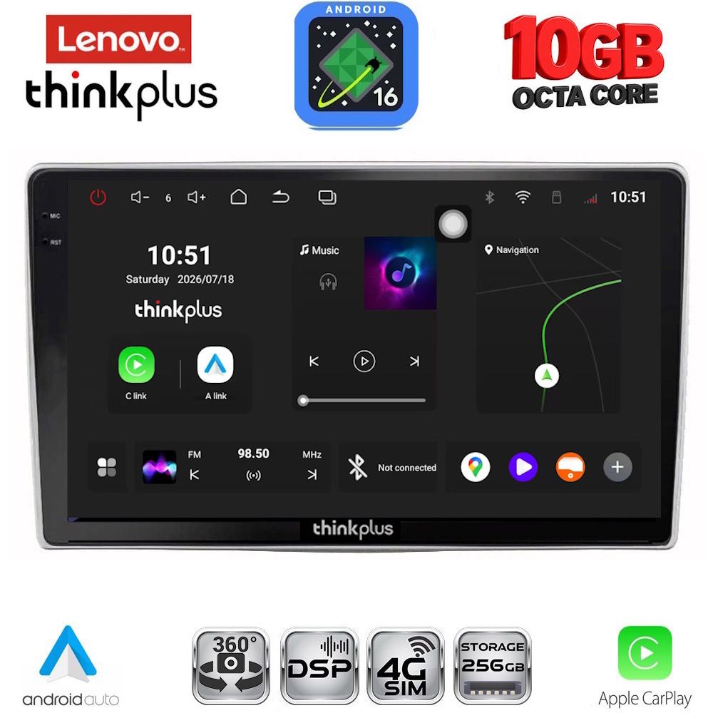 LENOVO LTM 11028_CPA (9inc) MULTIMEDIA TABLET for ALFA ROMEO MITO mod. 2008-2018 LENOVO LTM 11028_CPA (9inc) MULTIMEDIA TABLET for ALFA ROMEO MITO mod. 2008-2018