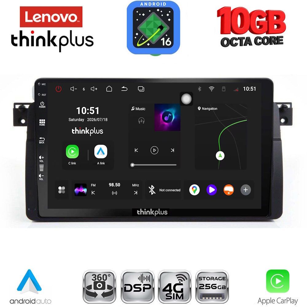 LENOVO LTM 11042_CPA (9inc) MULTIMEDIA TABLET for BMW E46 mod. 1998-2005 LENOVO LTM 11042_CPA (9inc) MULTIMEDIA TABLET for BMW E46 mod. 1998-2005