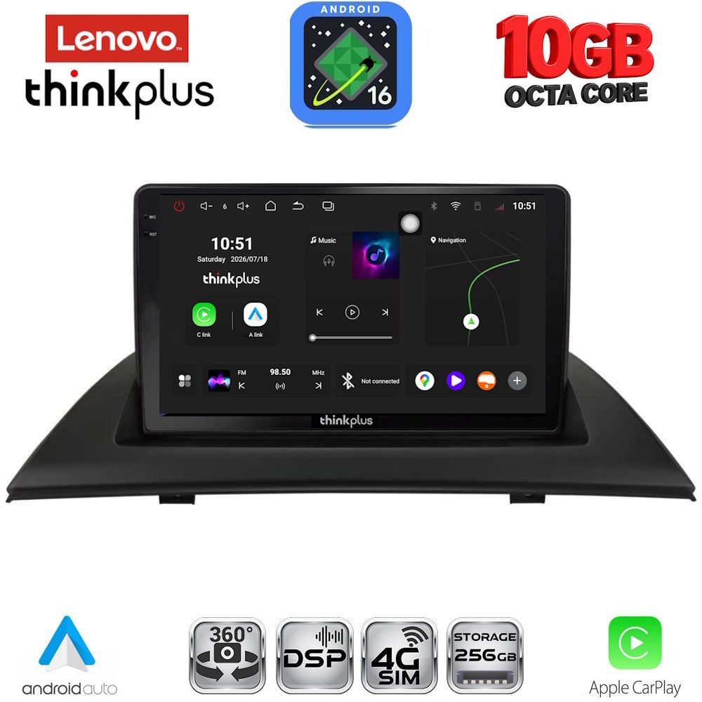 LENOVO LTM 11058_CPA (9inc) MULTIMEDIA TABLET for BMW X3 (E83) mod. 2003-2010 LENOVO LTM 11058_CPA (9inc) MULTIMEDIA TABLET for BMW X3 (E83) mod. 2003-2010