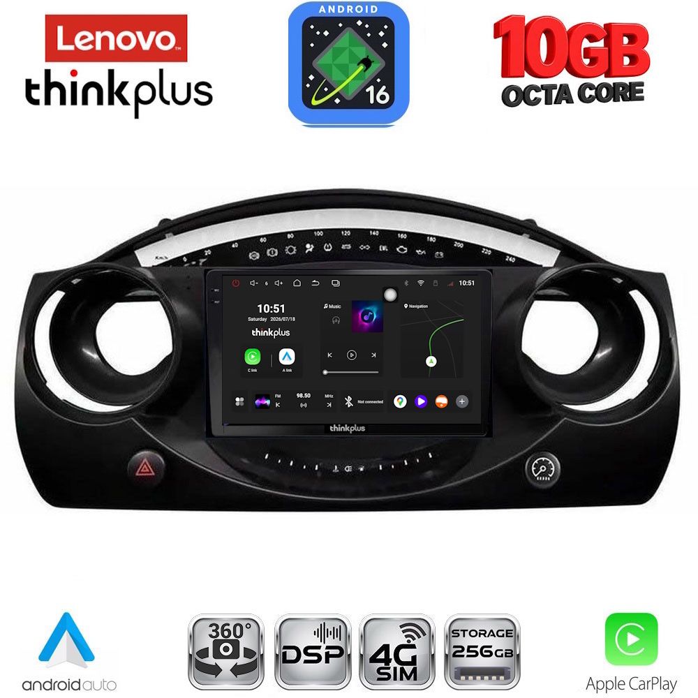 LENOVO LTM 11063_CPA (9inc) MULTIMEDIA TABLET for MINI COOPER (R50-R52-R53) mod. 2000-2006 LENOVO LTM 11063_CPA (9inc) MULTIMEDIA TABLET for MINI COOPER (R50-R52-R53) mod. 2000-2006