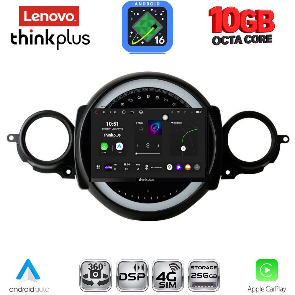 LENOVO LTM 11064_CPA (9inc) MULTIMEDIA TABLET for MINI COOPER (R56-R57) mod. 2006-2014 - CLUBMAN (R55) mod. 2007-2014 LENOVO LTM 11064_CPA (9inc) MULTIMEDIA TABLET for MINI COOPER (R56-R57) mod. 2006-2014 - CLUBMAN (R55) mod. 2007-2014