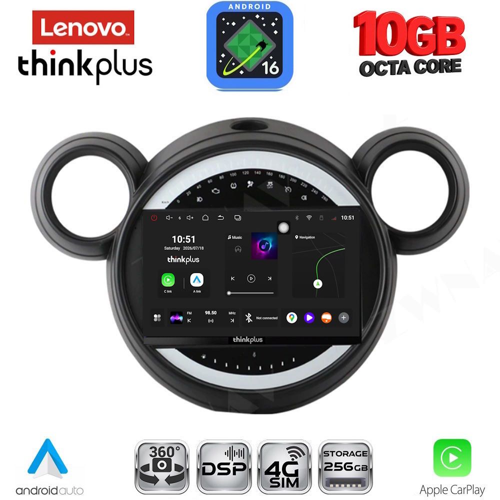 LENOVO LTM 11065_CPA (9inc) MULTIMEDIA TABLET for MINI COUNTRYMAN (R60) mod. 2010-2016 - PACEMAN (R61) mod. 2013-2016 LENOVO LTM 11065_CPA (9inc) MULTIMEDIA TABLET for MINI COUNTRYMAN (R60) mod. 2010-2016 - PACEMAN (R61) mod. 2013-2016